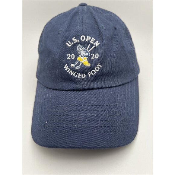 US Open Winged Foot 2020 Strap Back Hat Baseball Cap Golf USGA Member Blue GR46 - Picture 1 of 6